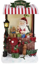 Новорічна композиція "Santa's Toy Shop" з LED підсвічуванням Bona 24х20х40 см dec0008420