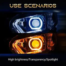 LED Маска Ангельські очі 2.5" D64 мм 12V 6000K BMW Білий Світло Chrome-O 1 шт. - мініатюра 4