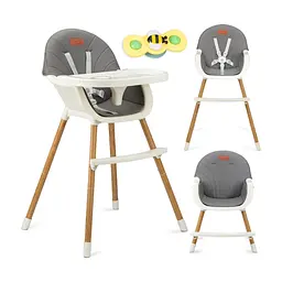 Стілець для годування MoMi Reki 2в1 Grey (KRKA00034) - мініатюра 4