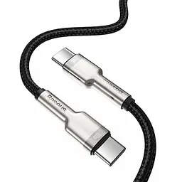 Дата кабель Baseus Cafule Metal Type-C to Type-C 100W (1m) (CATJK-C) Чорний - мініатюра 2