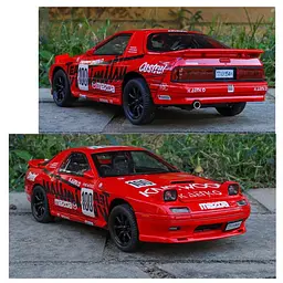 Колекційна металева модель автомобіля АвтоЕксперт Mazda RX-7 з інерцією, світлом та звуком 1:24 - мініатюра 8