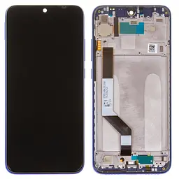 Дисплей Xiaomi Redmi Note 7, Redmi Note 7 Pro, синій, з рамкою, High , M1901F7G, M1901F7H, M1901F7I