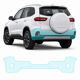 Антигравійна захисна бронеплівка за лекалами для Chery Tiggo 3 II facelift 2020- задній бампер