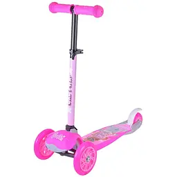 Дитячий самокат Bambi Barbie з рюкзачком 17х20 см Рожевий 000246935