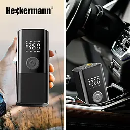 Портативний автокомпресор Heckermann CZK-3690 6000 мАг - мініатюра 4