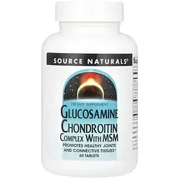 Підтримка суглобів Source Naturals Glucosamine Chondroitin Complex with MSM 60 таблеток