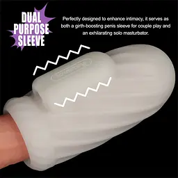 Мастурбатор - Knights Ring Vibrating Dual Purpose Sleeve-Spiral - мініатюра 5