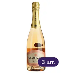 Вино ігристе Gran Baron Cava Rose Brut рожеве брют 11% 2.25 л (3 шт. х 0.75 л)