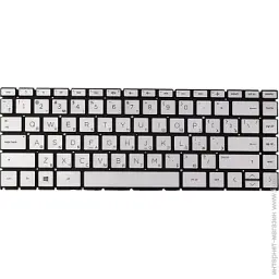 Клавіатура для ноутбука HP Pavilion x360 14-CD, сріблястий, підсвічування