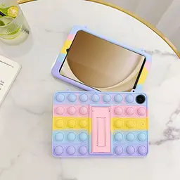 Чохол SoftGel Kids дитячий pop-it Samsung Galaxy Tab A9+ Plus SM X210 X215 X216 Веселка Фіолетовий - мініатюра 2