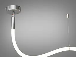 Люстра стельова LED Diasha SY9610-2000CH, 22W, 3200K, срібна, сучасний стиль для вітальні - мініатюра 3