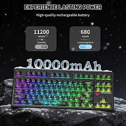 Клавиатура Attack Shark X87 Ultra RGB Meg Shark Switches Wireless (AS-6979033730243-FC) Forged Carbon (G-000004502) - миниатюра 8