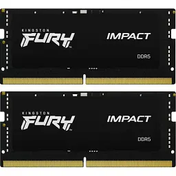 Модуль пам'яті для ноутбука SoDIMM DDR5 32GB (2x16GB) 6400 MHz Impact Kingston Fury (ex.HyperX) (KF564S38IBK2-32)
