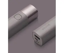 Ліхтар Solove X3S Portable Flashlight USB-C павер банк сіро-коричневий - мініатюра 5
