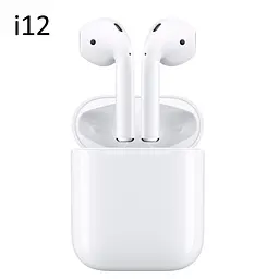 Навушники AirPods i12 BT з сенсором Bluetooth бездротові навушники - вкладиші в зарядному кейсі - мініатюра 3