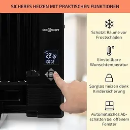 Масляний обігрівач OneConcept Wallander 1000W (10033103) - мініатюра 4