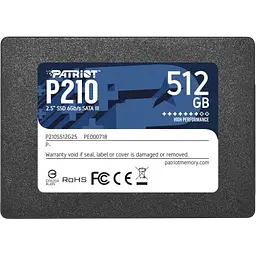 SSD 2.5" накопичувач Patriot P210 512GB (P210S512G25) - мініатюра 2