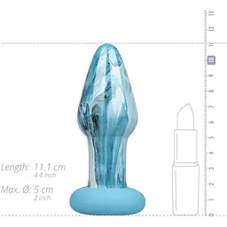 Скляна анальна пробка Gildo Ocean Curl Glass Butt plug - мініатюра 6