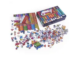 Пазли VLADI TOYS Коти в бібліотеці DT500-11 (укр) - мініатюра 2