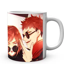 Кухоль GeekLand Jujutsu Kaisen Магічна Битва Ітадорі Нобара Мегумі Годжо JK.02.32 330 мл білий - мініатюра 2