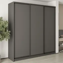 Шафа-купе тридверна MebelStar Комбо BG 3ДСП 230x45x240 см Антрацит (MBS-9433)