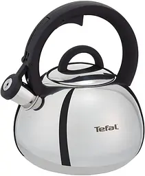 Tefal Чайник зі свистком Tefal Duetto+, 2.5л, нержавіюча сталь, сталевий, чорний