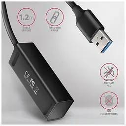 Концентратор AXAGON USB 3.1 to 4xUSB 3.0 1.2m black (HUE-M1AL) - мініатюра 4