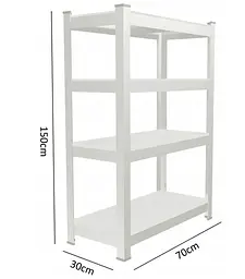 Стелаж металевий 150x70x30 4 полиці (чорний)