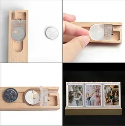 Настільна фоторамка на 3 фото з підсвіткою для Fujifilm Instax Mini - мініатюра 2