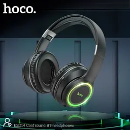Блютуз Стерео Гарнітура Hoco ESD14 Чорний - мініатюра 2