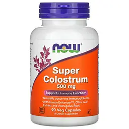 Молозиво (Colostrum) та Лактоферин Super Colostrum 500 mg 90 капсул NOW vit0005365