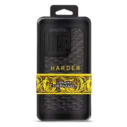 Кожаный чехол для Apple iPhone 14 Pro, Harder Virgin Mermaid, черный, термополиуретан ТПУ + экокожа с морской чешуйчатой текстурой, панель, защита корпуса, противоударный, микрофибра, рамка вокруг камеры, защита всего корпуса, (ARM76825) - мініатюра 3