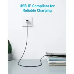 Кабель для передачи данных Anker 322 USB 2.0 AM to USB-C 0.9 m Black (A81H5G11) - миниатюра 2