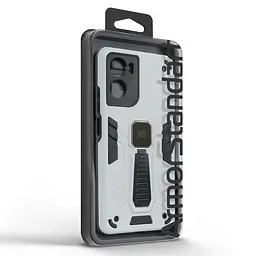 Чехол для Motorola G06 4G/G06 Power 4G, Proover, серый, с подставкой и магнитом, противоударный, ударопрочный, бронированный, панель-накладка, защита всего корпуса, термополиуретан (TPU) + поликарбонат (PC), ArmorStandart (ARM89065) - мініатюра 3