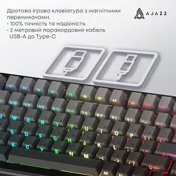 Клавіатура Ajazz AK820 Max Magnetic Switch RGB USB UA Gradient Black (AK820MAX-M-S-GG) - мініатюра 5