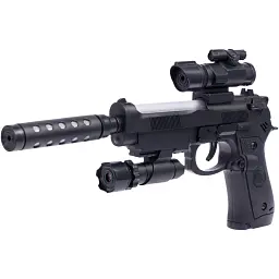 Пістолет світло-звуковий ZIPP Toys Beretta 92FS Чорний