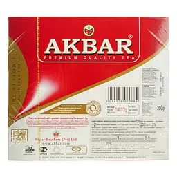 Чорний чай Akbar Black Tea пакетований 200 г (100 x 2 г) - мініатюра 2