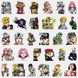 Стікерпак Неймовірні пригоди ДжоДжо Набір наклейок GeekLand JoJo 80 штук - мініатюра 2