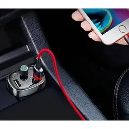 FM трансмітер Bluetooth модулятор Baseus S-09 2USB CCALL-TM01 чорний - мініатюра 9
