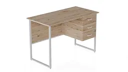 Комп'ютерний стіл Ferrum-decor Гаррі 75x140x70 білий ДСП Дуб Артізан 32мм (FRD-101019)