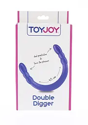 Двосторонній фалоімітатор ToyJoy Double Digger 45 см фіолетовий - мініатюра 3