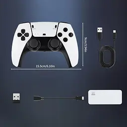 Ігрова консоль стик приставка до телевізора 64Gb 20000+ ігор Pro 4K Game Stick 3D HD з двома бездротовими джойстиками UKC M15 Plus - мініатюра 9