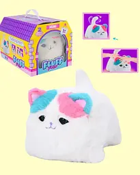 Інтерактивна м’яка іграшка Котик Fluffy Pets муркотить нявкає закриває очі реагує на дотик