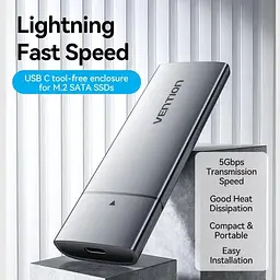 Зовнішня кишеня для SSD Vention M.2 USB-C Grey KPEH0 [118490] - мініатюра 8