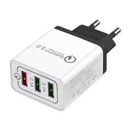 Зарядний пристрій XoKo QC-300 3 USB Qualcom 3.0 4.8A Black (QC-300-BK)