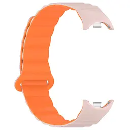 Ремінець Dual-color Magnetic для Xiaomi Mi Band 9/8/10 Light Pink / Orange - мініатюра 3