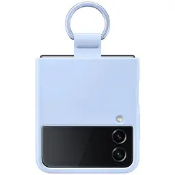 Оригінальний силіконовий чохол із кільцем Samsung для Galaxy Z Flip4 Silicone Cover with Ring Arctic Blue EF-PF721TLEGUA - мініатюра 6