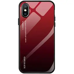 Чохол бампер Primo Gradient Glass для Apple iPhone X / Xs Red - мініатюра 2