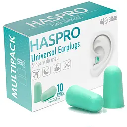 Пінні беруші для сну 10 пар HASPRO MULTI10 SNR 38 дБ Ментолові (1119-02)