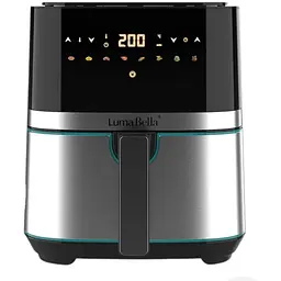 Аерофритюрниця LumaBella LB-60029 з регулюванням температури та антипригарною чашею 6 л 1700 Вт Чорний